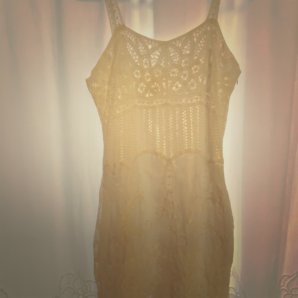 Crochet white dress!